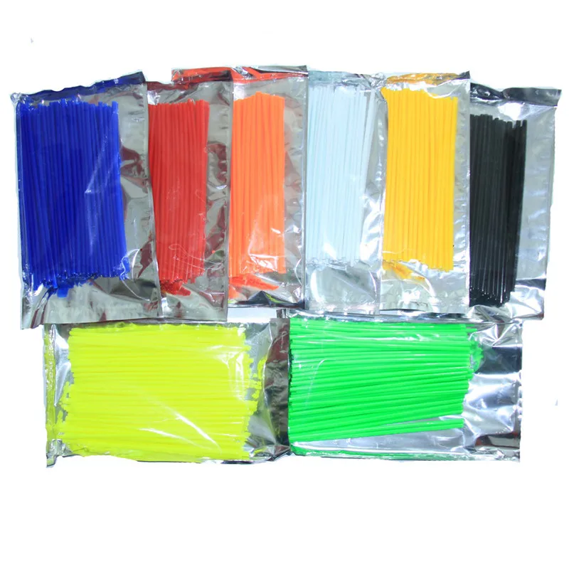 Новый 72 шт. 24 см мотоциклетные колеса со спицами протектор обертывания диски кожи