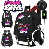 high quality friday night funkin school bags for teenage girls usb charging backpacks women bookbag men travel laptop bag