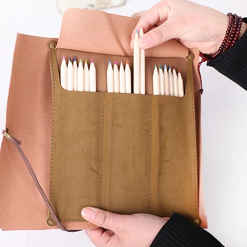 Сумки для карандашей Ретро Пиратская Карта сокровищ свернутый из искусственной