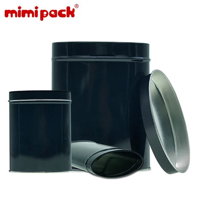 Mimipack 12 шт. металлические овальные жестяные банки черные стандартные для конфет