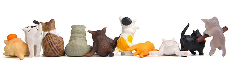 

10Pcs/set Funny Cat Figure Lovely Cat Creative Home Decoration Collection Action & Toy Figures Gift for Friends