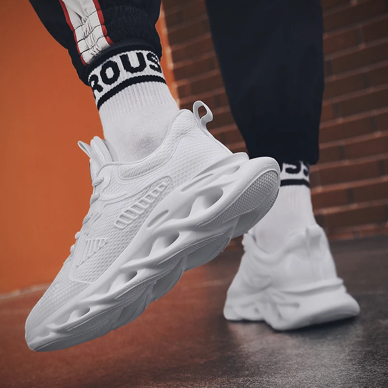 

White Casual Shoes Sneaker Hip Hop Casual Shoes Men Zapatos Informales De Hombre Comfortable Breathable Fashion Sneakers Mesh