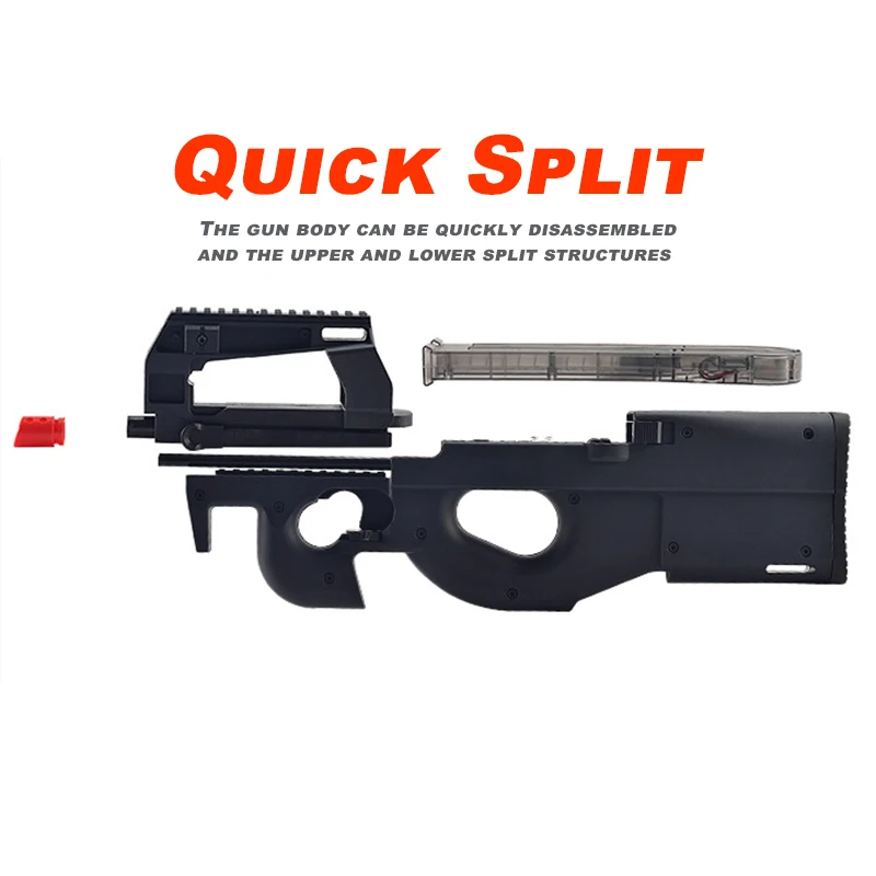 Пистолет игрушечный P90 третьего поколения нейлоновая резиновая текстура