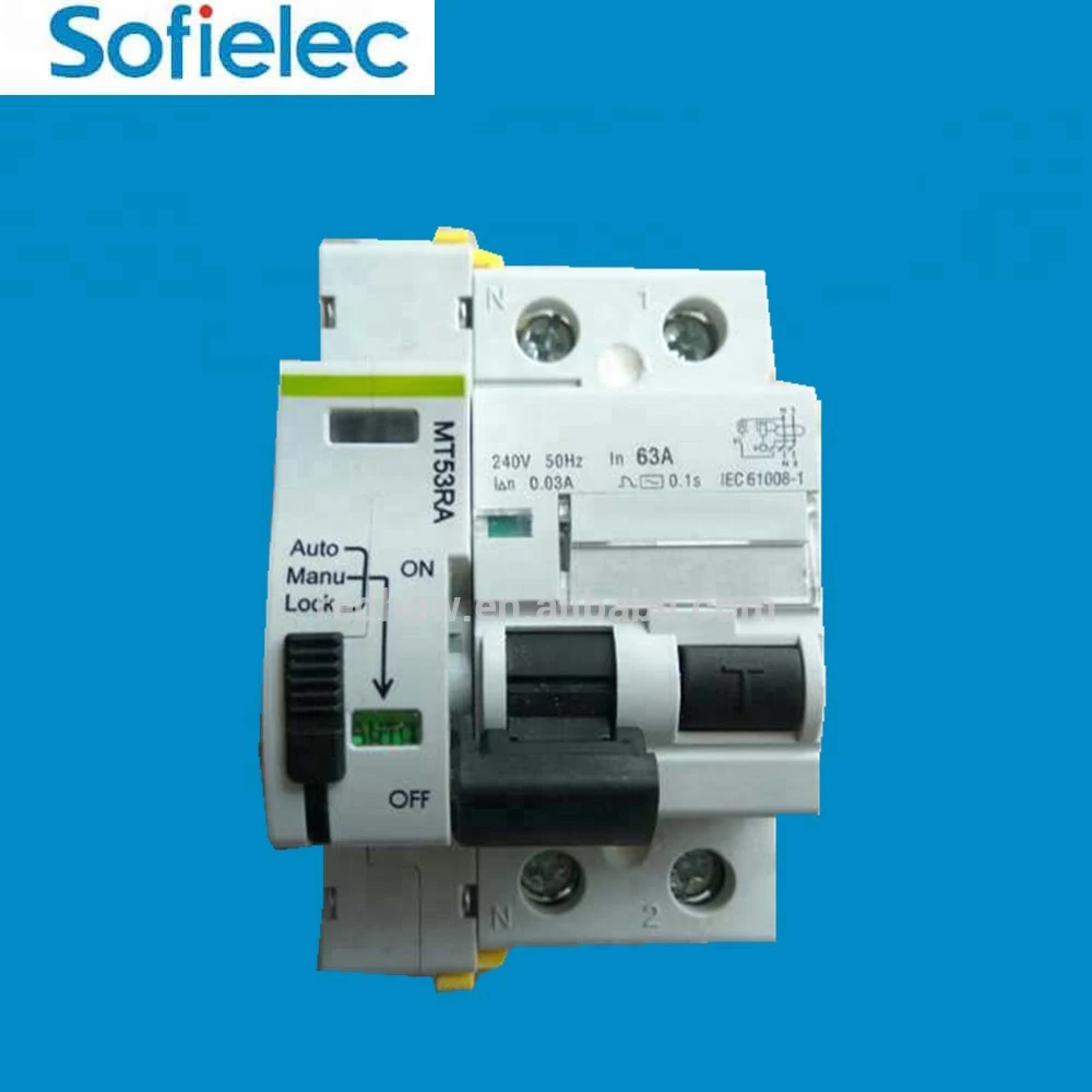 

MT53RA Auto Recloser combined with 2 pole RCCB A type 40A Circuit breaker