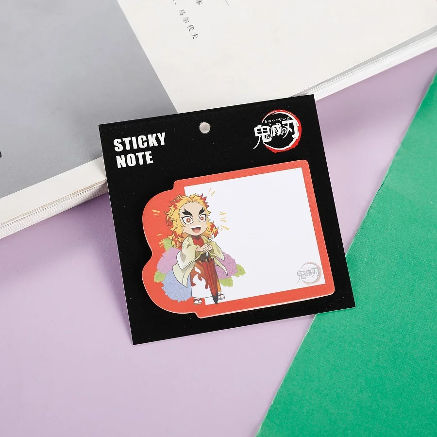 

10cm japan Anime Demon Slayer Kimetsu No Yaiba Tanjirou Kamado Sticky Note Paper Desktop Decoration Collection Toy Gifts