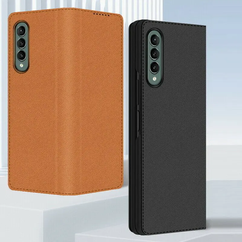 

Samsung Galaxy Z Fold 3 5G Genuine Leather Magnetic Card Slots Wallet Flip Case For Samsung Z Fold 2 Fold3 Cover