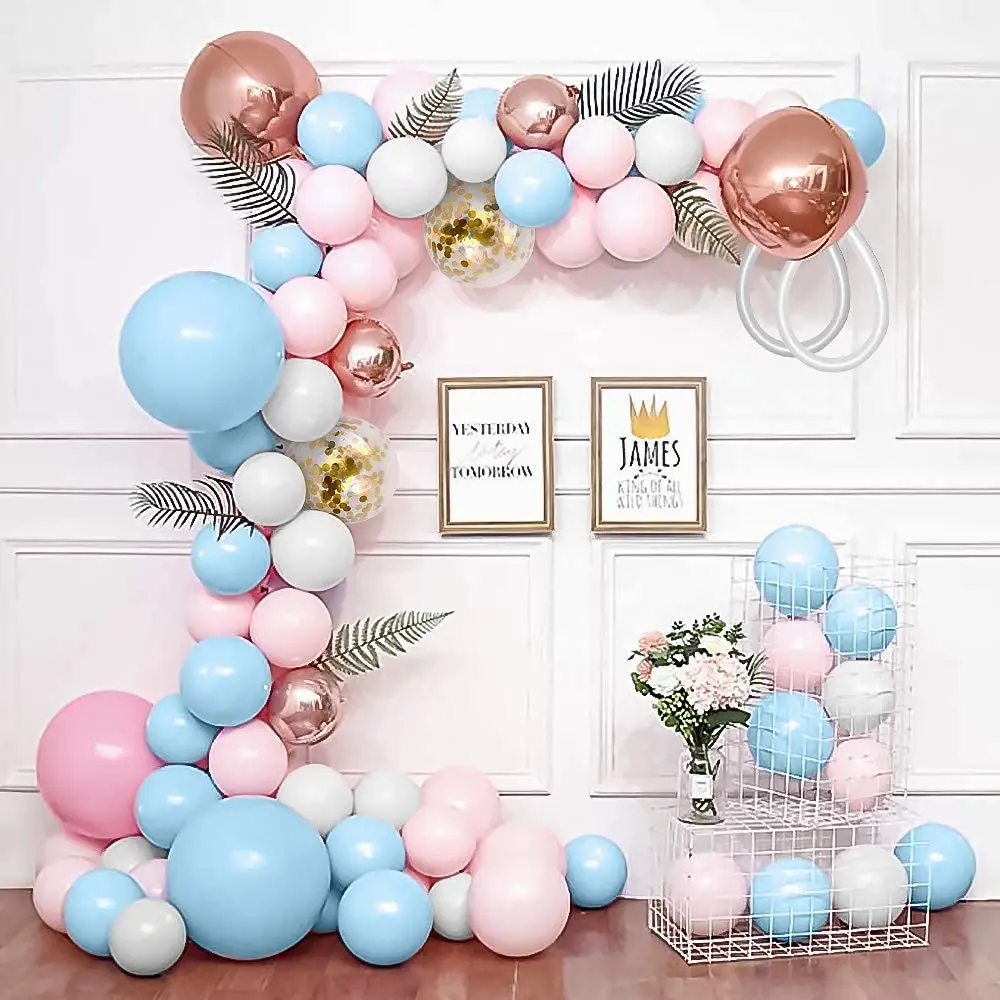 219 шт. гирлянда с воздушными шарами Фотофон из искусственного латекса розового и