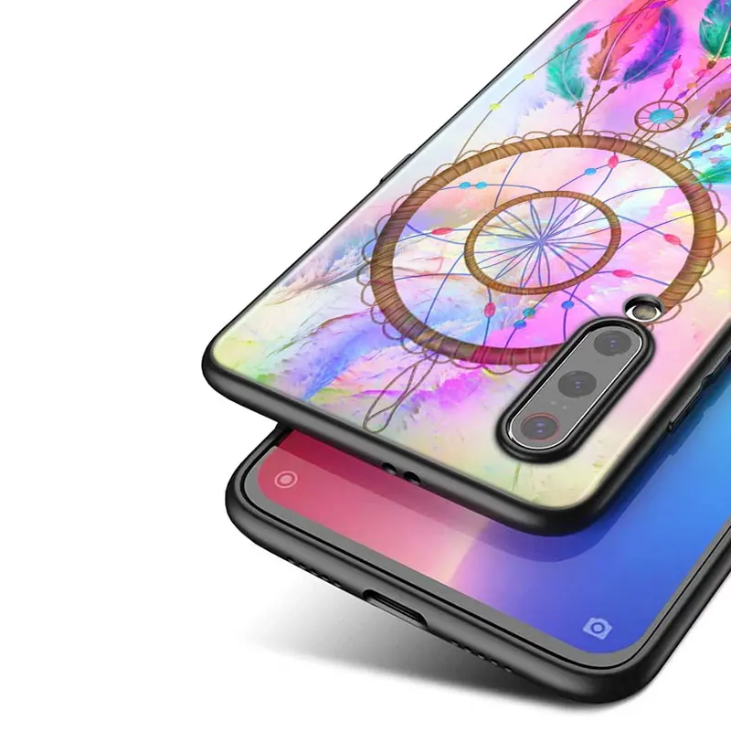 Black Silicone Cover For Redmi Note 9 9S Max 8T 8 8A GO Pro The dream catcher mandala Xiaomi 10 CC9 A3 Lite Phone Case | Мобильные