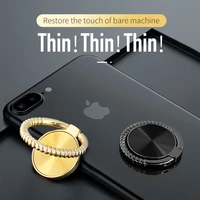 luxury metal mobile phone socket holder universal 360 degree rotation finger ring holder magnetic car bracket stand accessories