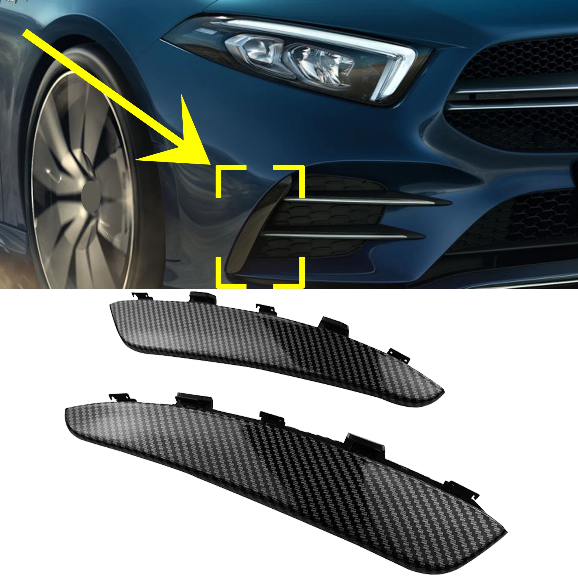 Для Mercedes Benz A Class W177 A180 A200 A250 2019 углеродное волокно автомобильный внешний корпус