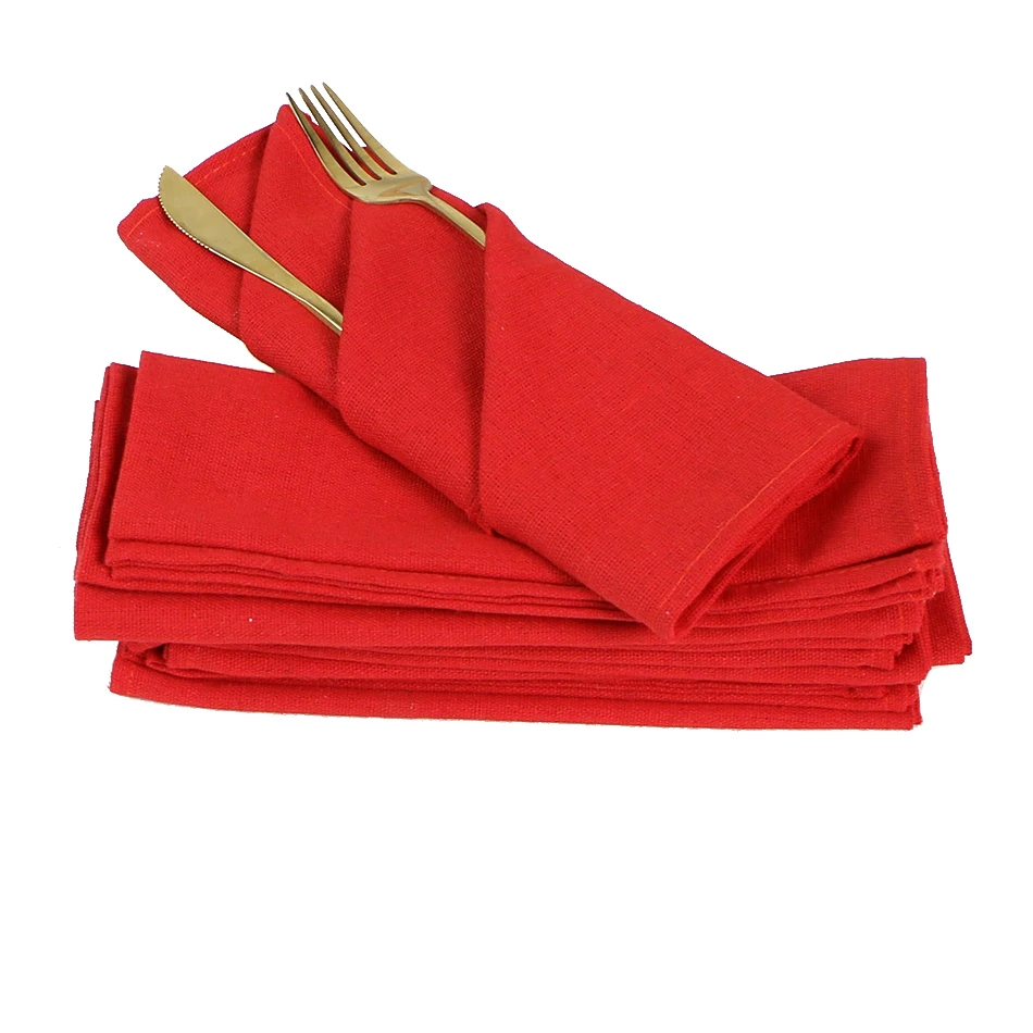 

30x45CM Pack Durable Cloth Napkins for Plates Polyester Blend Fabric Reusable Table Mat for Kitchen Dining Wedding Decoration