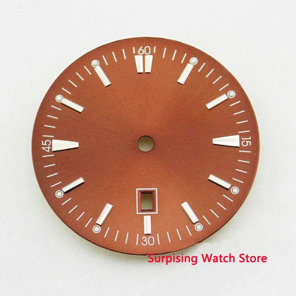 

35mm Sterile black/Brown Dial Fit DG Mingzhu 2813/3804 Automatic mechanical movement watch Case