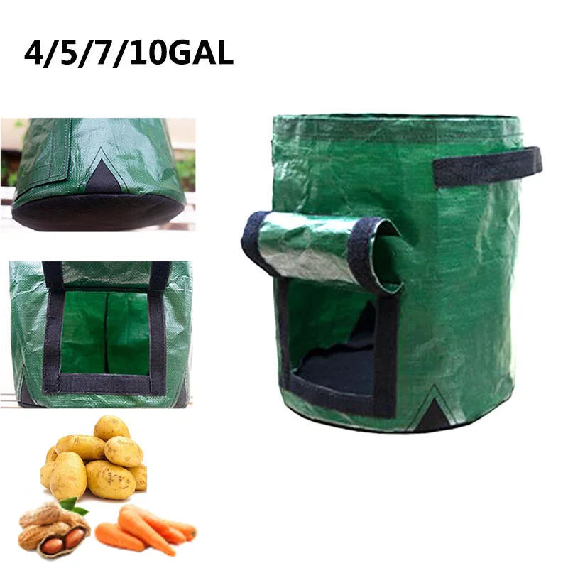 

4 7 10 15 gallon potato Grow pots Cultivation Planter Bags big size home garden pot tomato Vegetable Growing PE Fabric tools