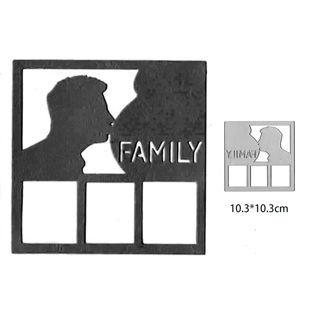 

Family Cutting Dies 2021 Hot Sale Metal Die Cuts Stencil Scrapbooking Troqueles Clear Stamps and Dies Embossing Folder New