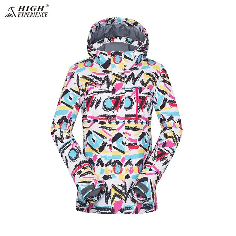 elec print Сноуборд лыжикуртка женская зимняя горнолыжная куртка женская лыжная куртка горные лыжи зимняя куртка для женщин куртка зимняя женская куртка горнолыжная сноубордическая куртка сноубординг куртка горнолыжная женская - Цвет: elec print