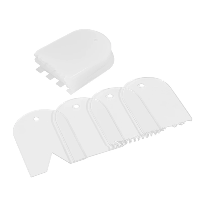 

Transparent Acrylic Scraper Cream Scraper 22-Piece Set Combination Plastic Comb Scraper Fondant Cake Garland Style