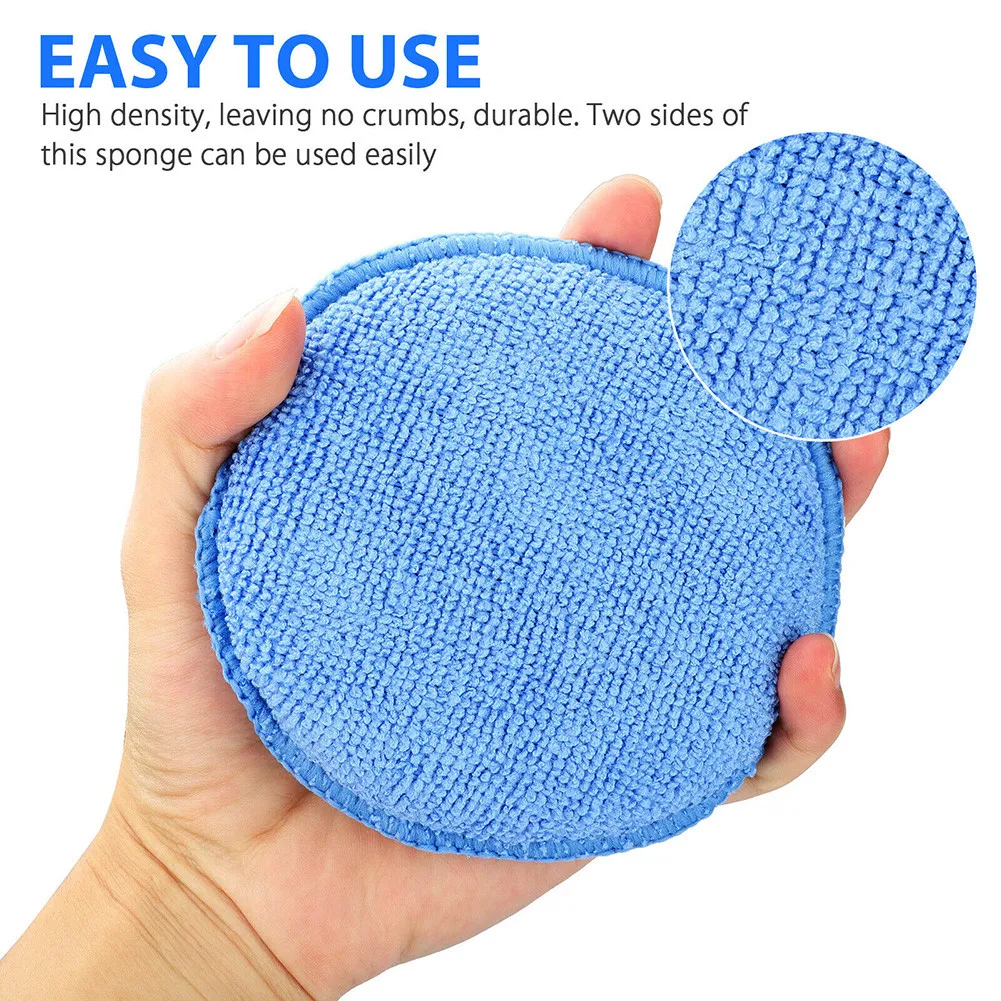 

12pcs High Density Foam Sponge Auto Detailing Applicator Pad Best For Waxing And Polishing Universal Washable Reusable