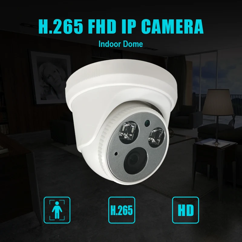POE 2MP IP камера для помещений CCTV поддерживает ночную версию 1080P 960P 25fps H.265 3 6 мм