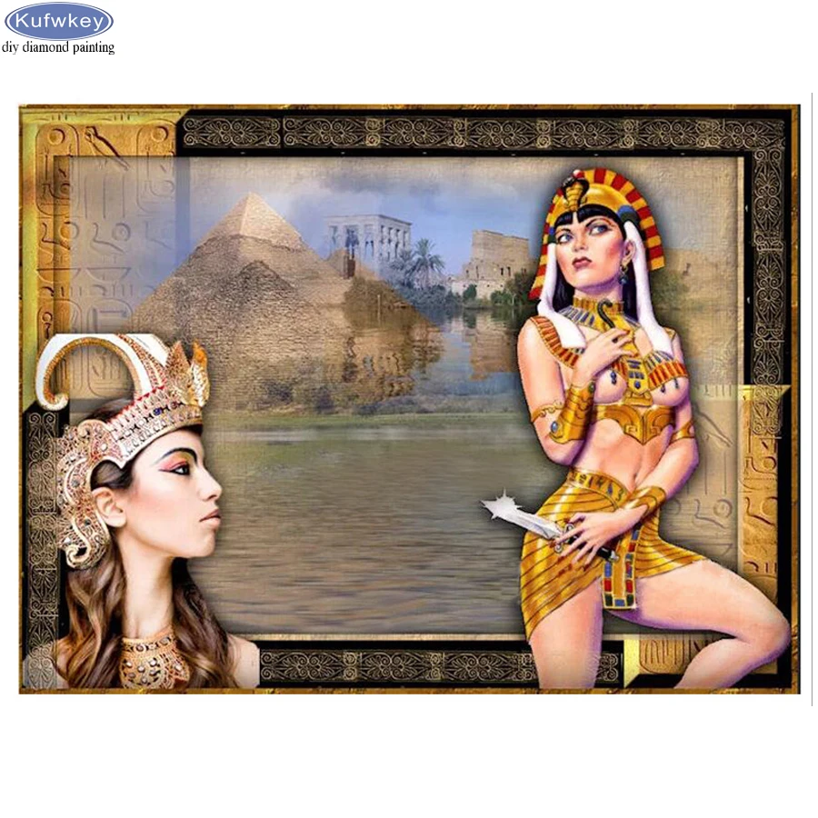 Египетское искусство 5d diy алмазная живопись Клеопатра полная квадратная круглая