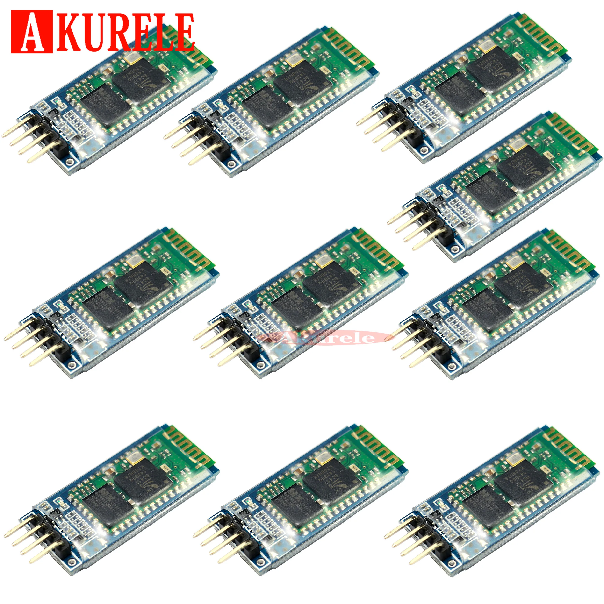 10pcs HC-06 Bluetooth Module including base plate/ belt enable and output/ radio serial/ machine For Arduino New | Электроника