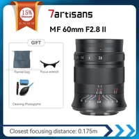 7artisans 60mm f2 8 ii mf macro aps c lens for sony e nikon z fuji xf canon eosm eosr m43 mount a6600 a6600 m200 m100 camera