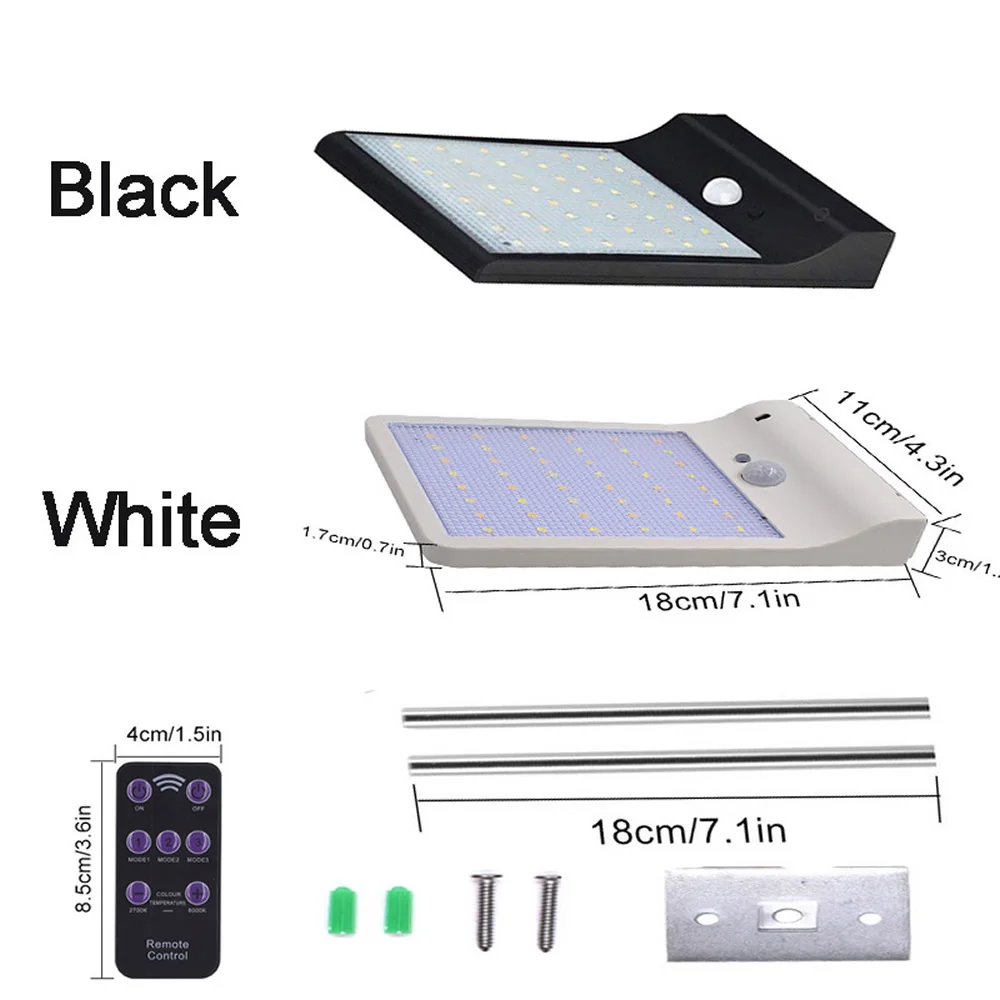 48 светодиодный датчик движения на солнечной энергии светильник безопасности