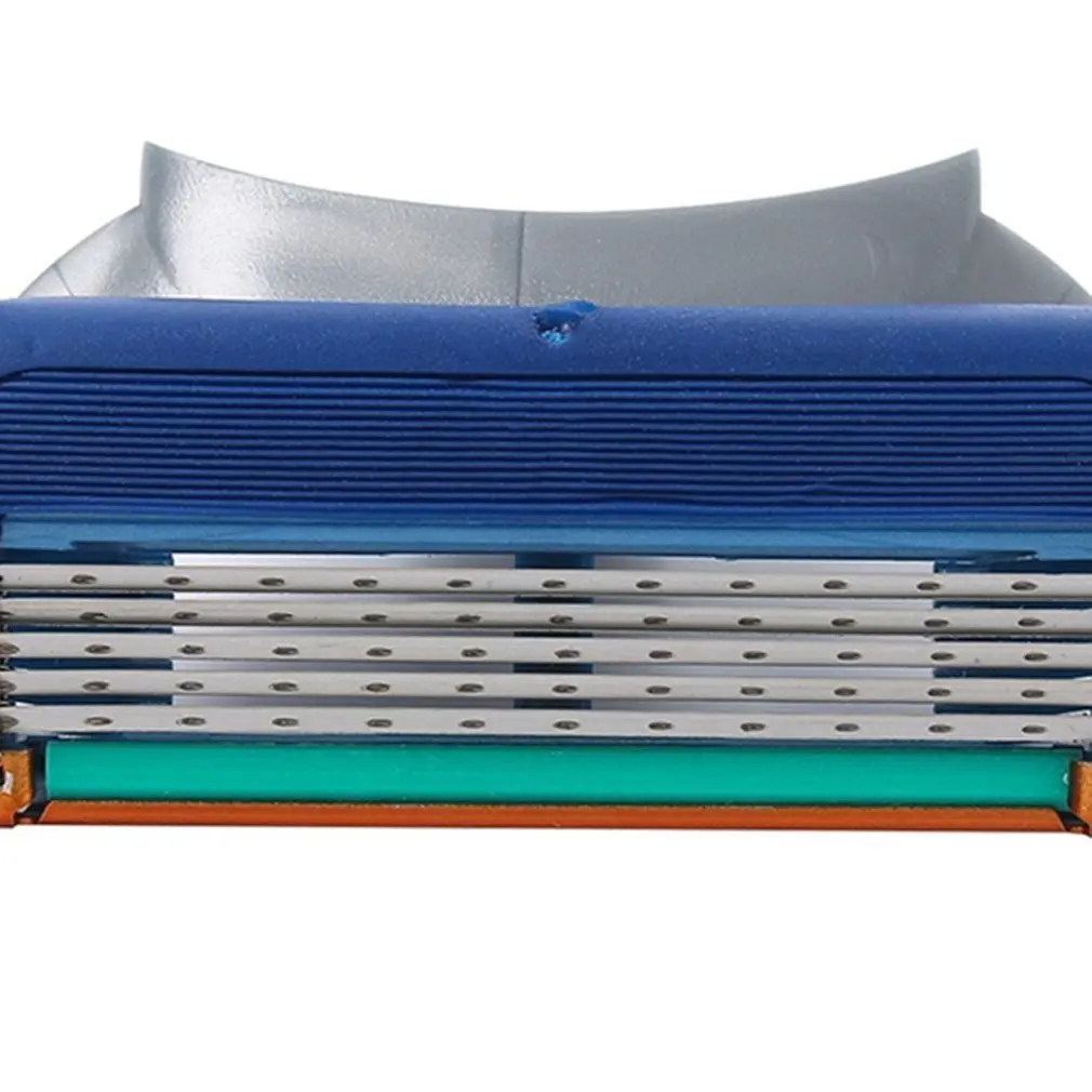 

4pcs Men's Manual Shaver Razors Machine For Shaving Blades 5 Layer Cassettes With Replacebale Blades Suit For Gillettee Fusione