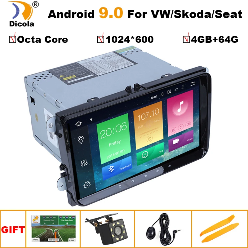 4G+ 64G PX5 ips HD android 9 автомобильный dvd для vw passat b6 b7 golf 5 6 tiguan polo octavia rapid fabia мультимедийный навигационный плеер