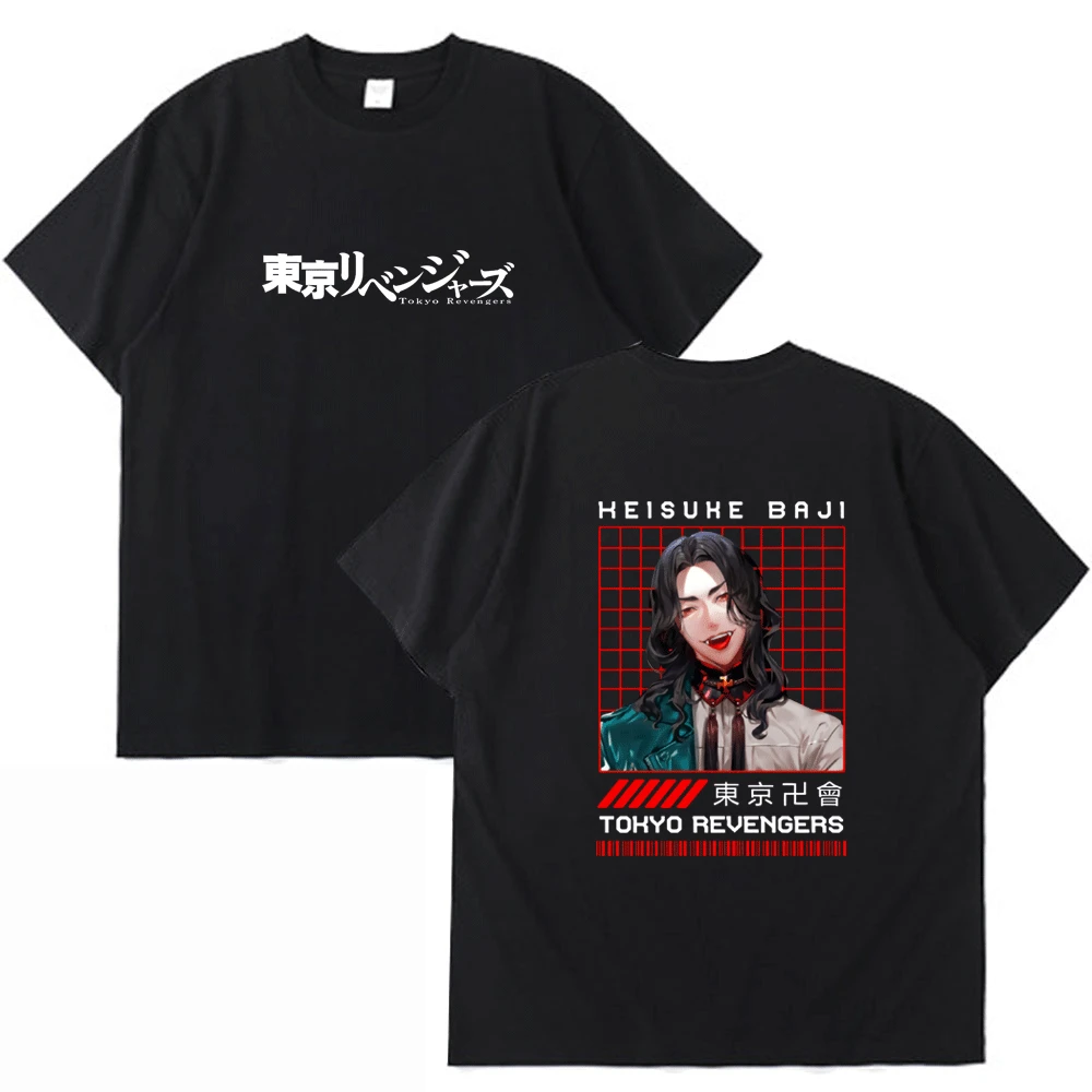 

Japan Anime Hot Tokyo Revengers Keisuke Baji T Shirt for Men Women Street Cartoon Comic Double-sided Print T-shirt Short Sleeve