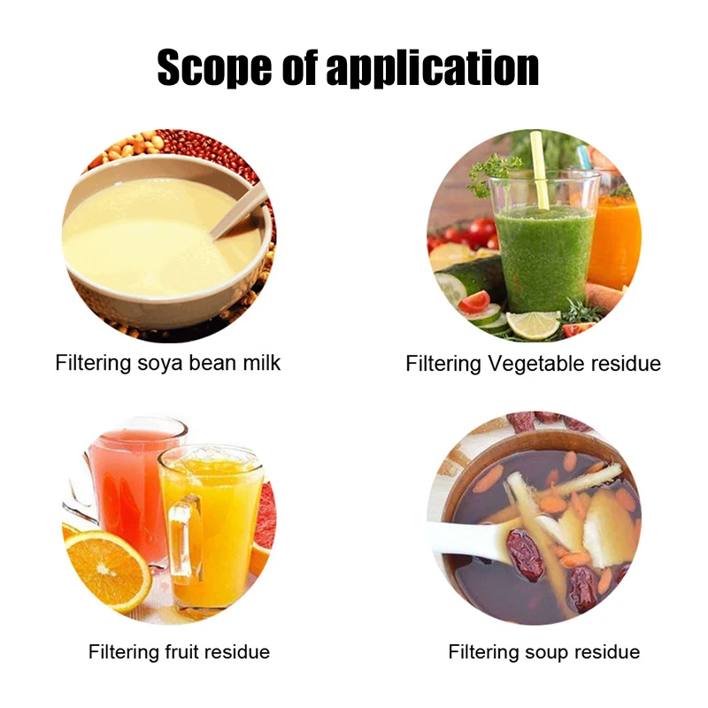 Reusable Fruit Vegetable Filter Bag Strainer Mesh Food Juice Wine Nut Yogurt Soy Milk Coffee Gauze Ultra-fine Nylon Cloth | Дом и сад