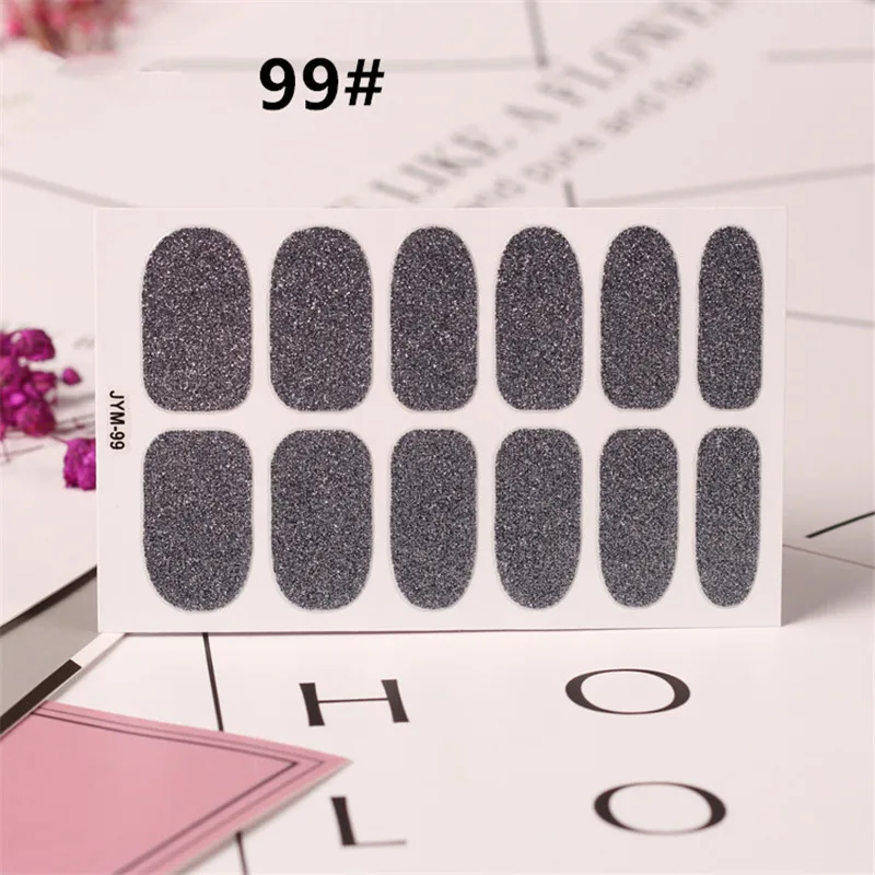 12 подсказок/Лист наклейки для дизайна ногтей Блестящий Летний стиль советы