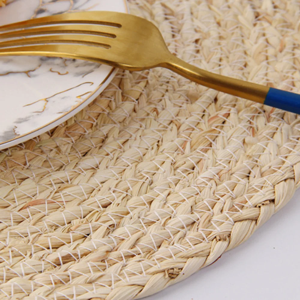 Джутовый коврик ручной работы для обеденного стола нескользящая Подставка