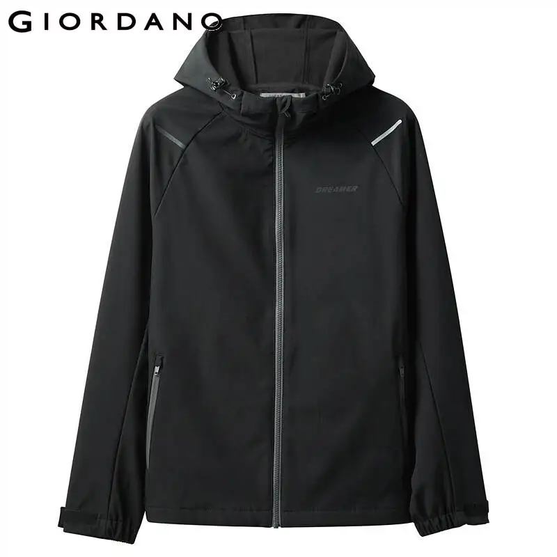 Giordano мужская куртка ветровка dreamer，с капюшоном и застежкой на молнии имеется