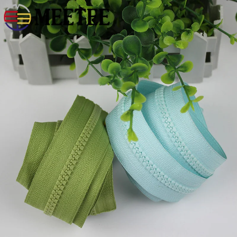 Meetee 5/10 метров 5 # полимерная кодовая загрузка молний с открытым хвостом