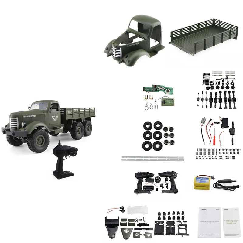 Green JJRC Q60 радиоуправляемые машинки, игрушки на дистанционном управлении, Newest1: 16 2,4G 6wd, гусеничный внедорожник, военный грузовик, Rtr, игрушки для детей, подарок - Цвет: Green