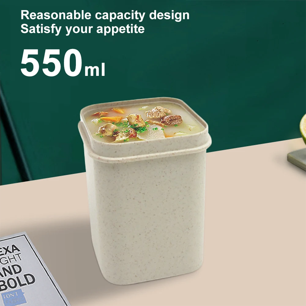 Портативная милая форма 550 мл зеркальная Пшеничная солома контейнер для