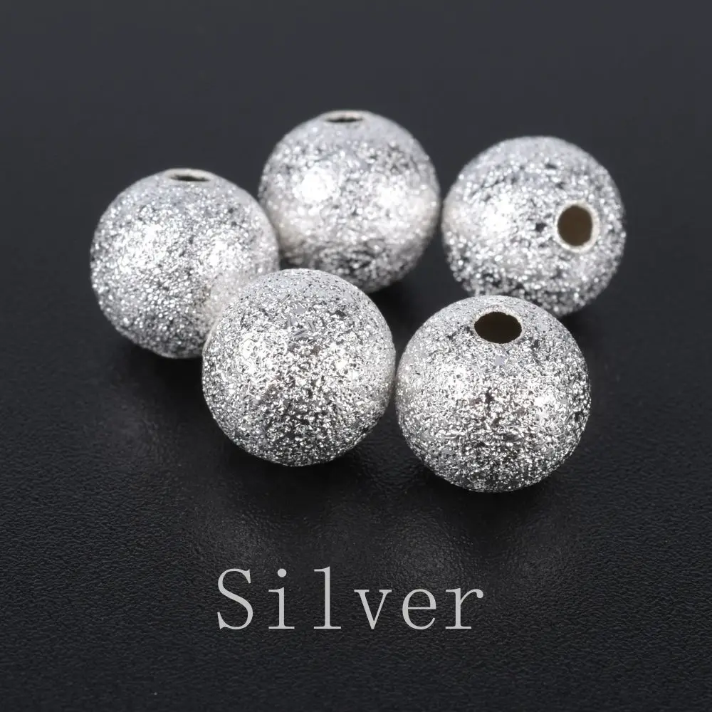 Медные матовые бусины с отверстием аксессуары для ювелирных изделий сделай сам