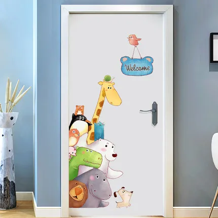 

Self-adhesive Warm Door Wall Sticker 150*69CM Paintings for Living Room Wall Nursery Kids Room Decoration Vintage Home Decals