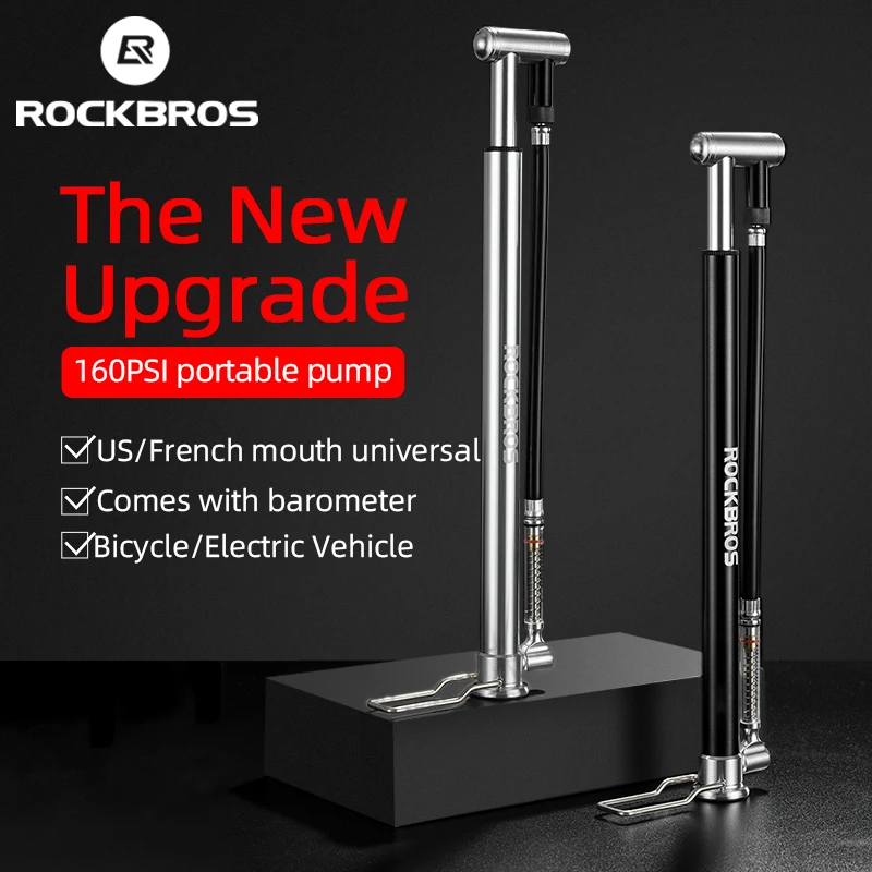 ROCKBROS велосипедный ручной воздушный насос шланг Давление манометром велосипеды