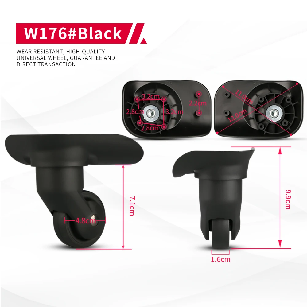 Suitcase wheels Compatible with dinlomvt W176 accessories luggage wheel repair universal custom shock absorption detachable
