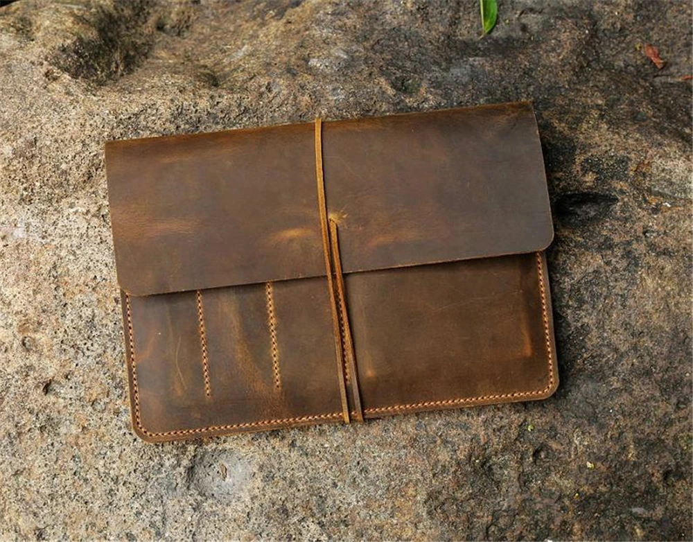 Personalized Genuine Leather Ipad Case Portfolio Bags Sleeve For New Pro 10.5 11 12.9 | Компьютеры и офис