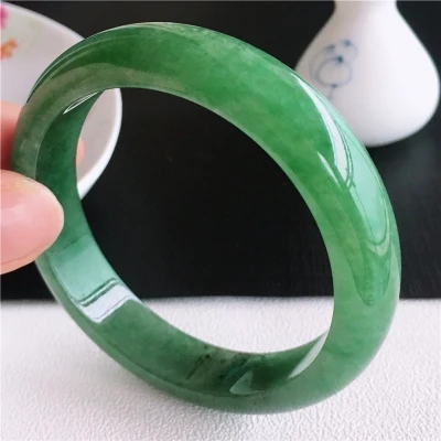 

zheru jewelry natural Myanmar jadeite 54-64mm green bracelet elegant princess jewelry best gift