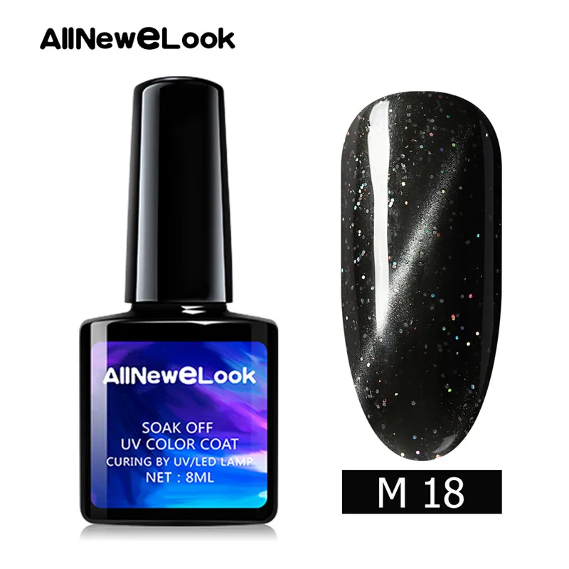 CA018 Allneweook УФ-гель для ногтей Cateye 8 мл Магнитный лазер лак для ногтей клей для ногтей - Цвет: CA018