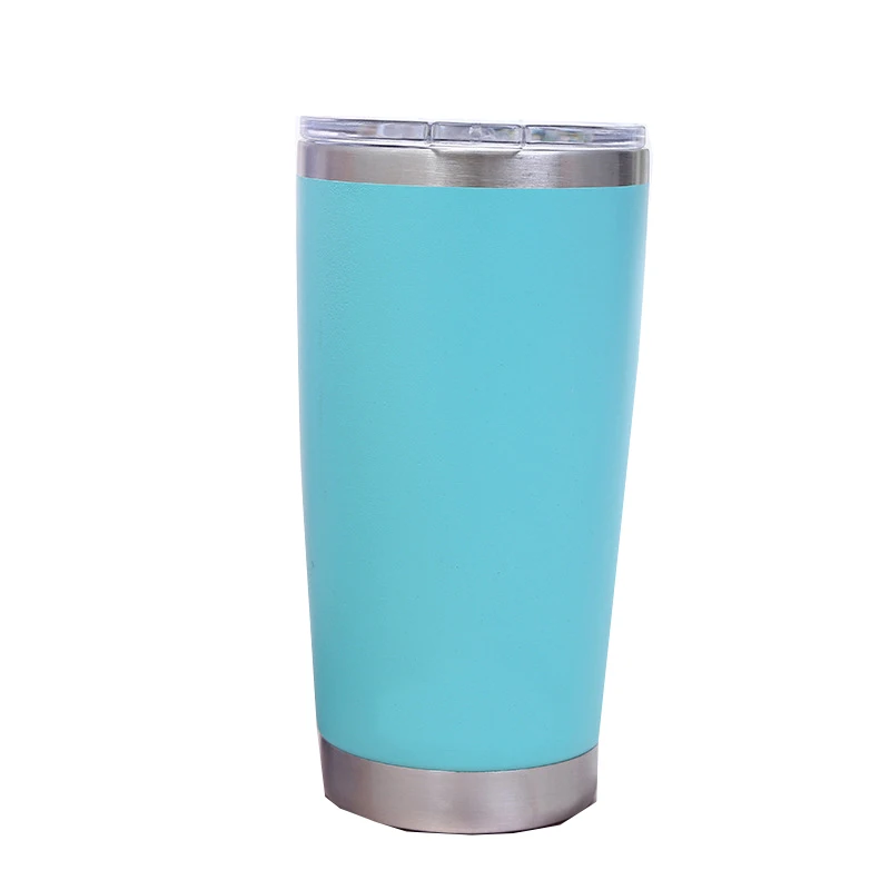 20oz Light blue Лазерная гравировка, Кастомизация 20 унций 30 унций, нержавеющая сталь, пивной стакан, стакан, дорожная пивная кружка, термос, кофейные кружки - Цвет: 20oz Light blue
