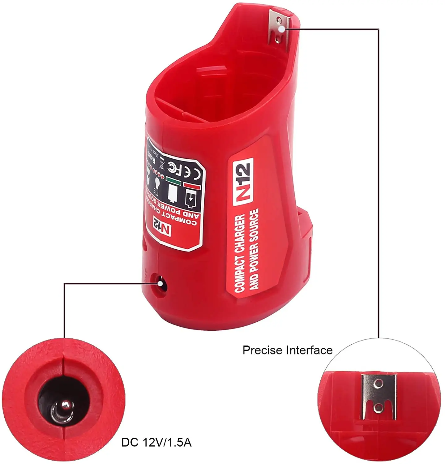 Преобразователь зарядного устройства N12 USB-адаптер для зарядки Milwaukee 48-59-1201 M12