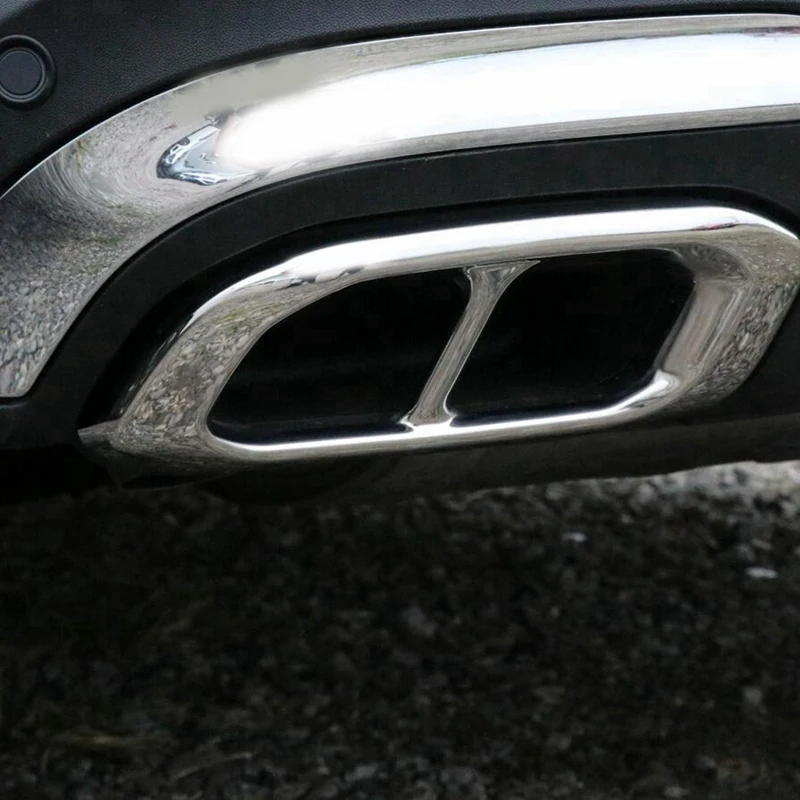 2 шт. нержавеющая сталь Хвостовая труба выхлопная глушитель наконечник крышка