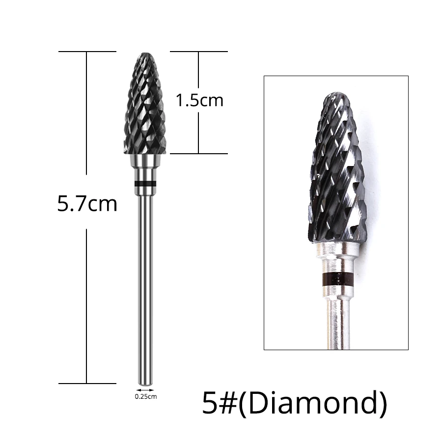 Alileader Nail Draill For Electric Drill Ceramic Drill Nail For Nail Art Instrument Safe Cutter For Cutter Manicure - Цвет: 5