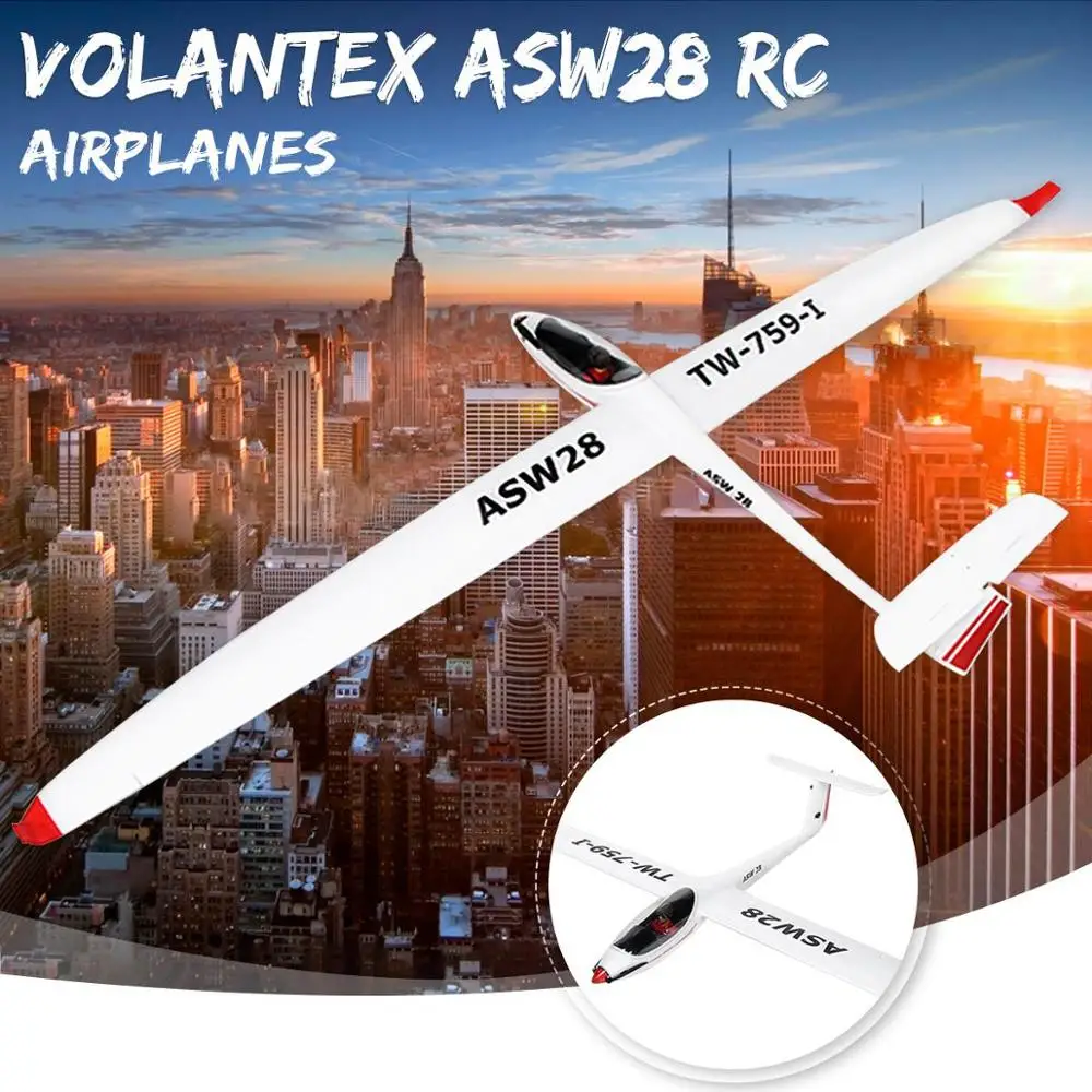 Volantex RC ASW28 ASW-28 размах крыльев 2540 мм EPO Sailplane ру планер самолет tw759-1 75901 комплект или