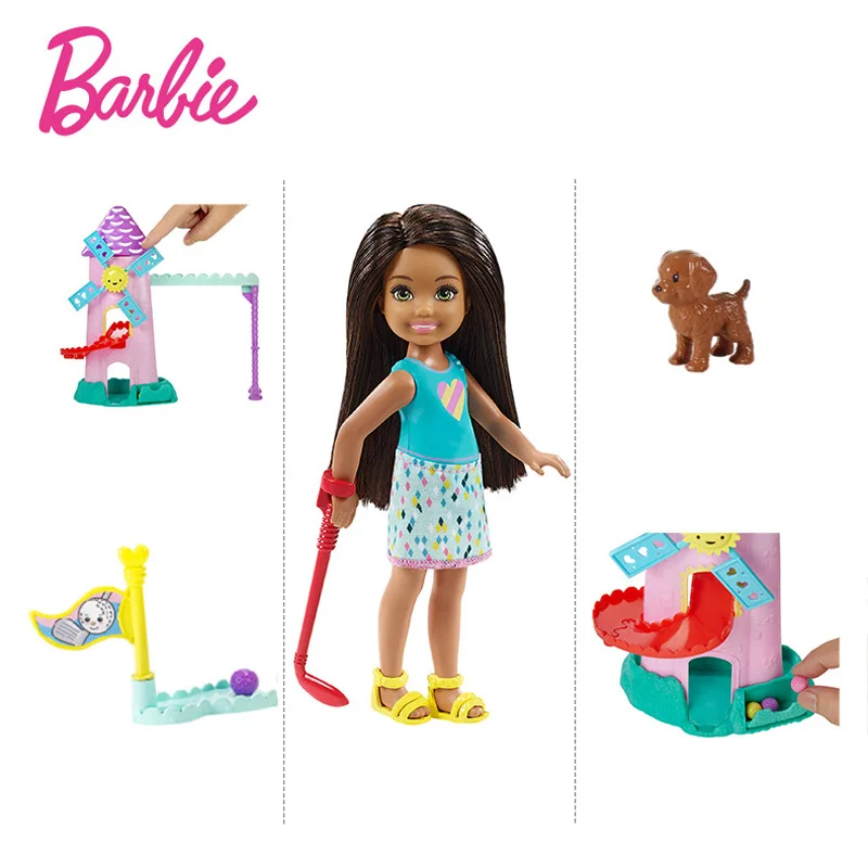 Оригинальная кукла Барби клуб Челси испытайте радость от гольфа маленькая Келли