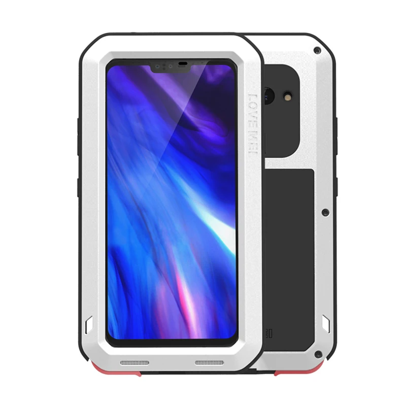 Love Mei Brand Case For LG V40 ThinQ Cover (6.4 inch) Full Body Shockproof Metal Armor Phone With Glass |